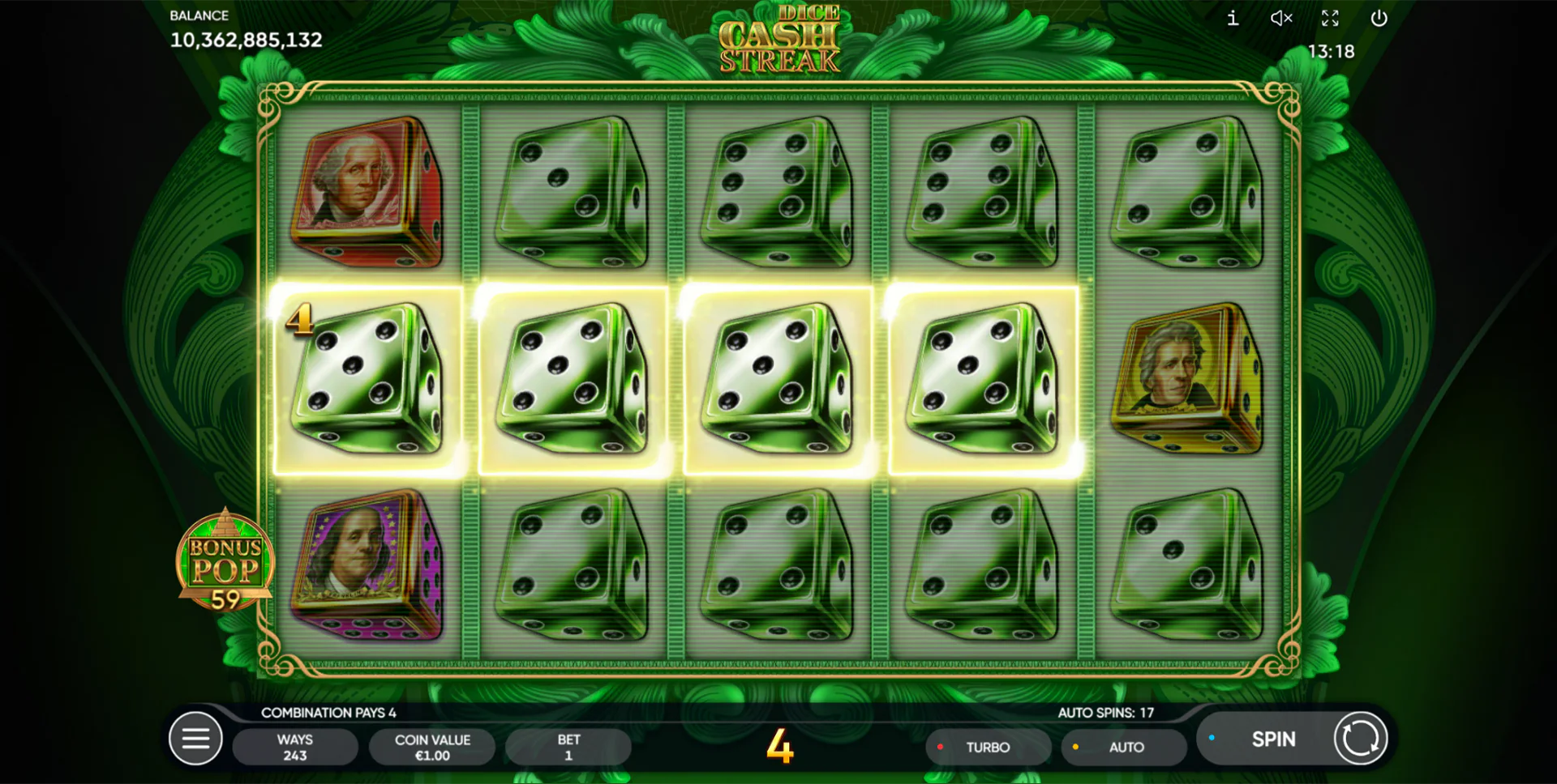 Cash Streak Dice gameplay screenshot 3