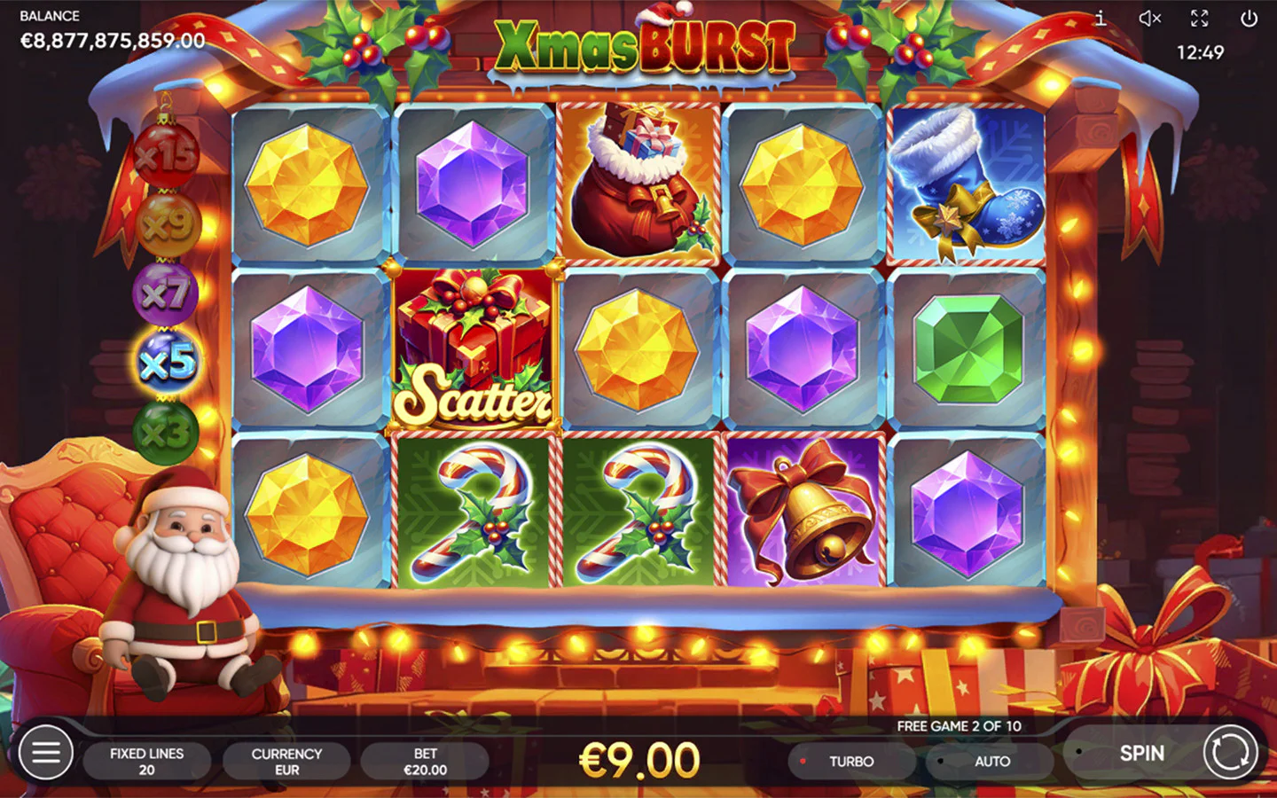 Xmas Burst — особенности игры Endorphina